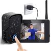 Nastopee Campanello senza fili con telecamera esterna impermeabile,1080P Campanello senza fili con telecamera con schermo da 4,3,videocitofono wireless con videocamera HD, interfono con visione notturna,110°