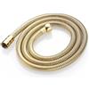 Xcel Home Tubo Doccia Flessibile in Acciaio Inox Dorato 1,2 m | Tubo Flessibile per Doccia a Mano, Anti-Piega e Anti-Torsione | Attacco Standard Universale, Resistente alla Ruggine, Finitura Oro Elegante