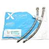 Xcel Home Connettore per tubo flessibile | tubo lavandino miscelatore monoblocco | Tubo intrecciato in acciaio inox | 10 mm (M10) x 1/2 BSP 300 mm di lunghezza, foro interno 9 mm - 1 coppia