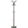 DRW - Appendiabiti da terra in metallo con base in marmo marrone, 36 x 175 cm