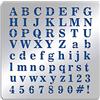 BENECREAT Stencil quadrati in metallo opaco con lettere dell'alfabeto dalla A alla Z, numeri e simboli, per pittura, combustione del legno, pelle, incisione e scrapbooking, 15,6 x 15,6 cm