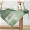 Arwllzz Tovaglia Quadrata 85 x 85 cm Verde Moderna Colorato Pittura Tovaglie Effetto Lino Lavabile Antimacchia Corte Copritavolo per Feste Aut unnali Matrimonio Vacanze Compleanno Decorazione