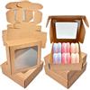Lovesmile 24 Pezzi Scatoline per Biscotti, 9.8x9.8x3.6cm Scatole Biscotti, 7x7cm Scatola con Finestra Trasparente, Scatole per Biscotti, Scatola per Biscotti Adatto per Compleanni Feste Sagre Regali Snack