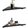 Gugxiom Mensola angolare per doccia, set di 2 mensole angolari in acciaio inossidabile 304, mensola da bagno per la doccia e lo stoccaggio della 190 x 190 x 300 mm