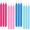 Prasacco 12 pennelli per quilling, pennelli per quilling in acciaio inossidabile con manico in plastica multifunzione per origami, penna per quilling per lavori fai da te con carta (rosa chiaro, rosso