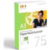 Sidi Global Market Fogli A3 75g, Carta per Stampante Laser e Inkjet, Carta Bianca per Stampare, Scrivere o Disegnare, Fogli DIN A3 297x420 mm Uso Professionale, Risma di Carta per Ufficio e Casa - SIDI (75g, 150 fogli)
