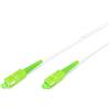 DIGITUS Cavo in Fibra Ottica OS2-10 m - SC/APC a SC/APC - Armato - FO simplex - LAN in monomodale SM - Tipo 9/125 µ - Bianco