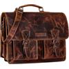 STILORD Jeffrey Cartella Pelle Vera - Borsa Ventiquattrore Vintage - Borsa Porta Pc Portadocumenti Uomo & Donna - Borsa Tracolla per PC 15,6 Pollici con Attacco Trolley Colore:milano - marrone
