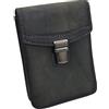 myledershop Marsupio in vera pelle di bufalo, in formato verticale o orizzontale, Modello 1 / formato verticale / grigio vintage, taglia unica