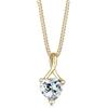 Elli Collana con Pendente da Donna in Oro Giallo 14K con Zirconia Cubica Bianca