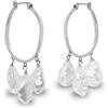 Secret & You Orecchini donna Perle coltivate d'acqua dolce - Tre perle barocche Keshi 9,00-10,00 mm e 11-12 mm di Secret & You - Argento sterling 925 placcato in Rodio