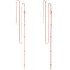 SLUYNZ 925 Argento Stella Lunga Penzolare Orecchini Catena per Donne Ragazze Adolescenti Linea Orecchini Nappa Catena (C-Rose-Gold Plated)