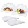 PARENCE. Set di 2 zanzariere Pieghevoli per Insetti 34 cm - Cappuccio Protettivo per Frutta e Barbecue - Rete Repellente per Insetti - Bianco - 2 Pezzi