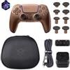 HEXGAMING ULTIMATE PRO Controller per ps5/PC,Wireless/USB Joystick Pro per ps5,4 Tasti Posteriori Rimappabili&8 Levette Analogiche Effetto Hall&6 Profil&Trigger Grilletti Regolabili,Moka Perlato