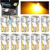 Alopee Confezione da 10 Lampadine T10 Led W5W 12V Auto Lampadine Posizione Led, Mini 194 Ambra Acrilico Ricambio per 194 168 T10 2825, Spia del cruscotto, Luci Targa, Luci del Bagagliaio, Luci Porta
