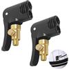 Klerbesh 2 Pezzi Adattatore Valvola Presta Schrader, Ottone Connettore a Leva Universale per compressore e gonfiatore Auto, Adattatore valvola Bici Presta, Raccordo Pompa Aria per Moto e MTB (2Pcs)