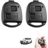 Eiaigky 2 Pezzi Cover Guscio Chiave a 2 Tasti per Toyota Yaris RAV4 Corolla Auris Avensis Tundra, Scocca Chiave Telecomando con Pulsanti in Gomma e Vite, Ricambio Cassa del Telecomando per Ctoyota RAV 4