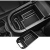 BIXUAN RAV4 2025 compatibile con 2020-2024 2025 Toyota RAV4 console centrale bracciolo organizer vassoio portaoggetti portaoggetti portaoggetti accessori (bianco)