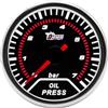 LKRXW Indicatore della Pressione dell'olio Auto 52mm Olio Pressa Manometro | Con Sensore 12V Bianco Luce Puntatore Olio Pressione Calibro Misuratore 0 a 7 KG