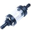 Namvo 6mm Retro parti di modifica del motociclo Filtro carburante olio in metallo Filtro carburante in vetro trasparente staccabile Accessori moto Nero