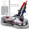 NIKYJM Testa di Mocio Elettrico per Aspirapolvere Dyson V7 V8 V10 V11 V15 Spazzola Lavapavimenti per Dyson con Serbatoio Rimovibile, Contenitore di Riempimento e 8 Panni Lavabili
