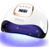 DMJWAN Lampada UV LED per Unghie 380W, 81 LED, Sensore Automatico e 4 Timer, Asciugatore Professionale per Unghie Mani e Piedi