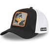 Capslab Cappellino da uomo e donna Daffy Duck, Cappellino Trucker Looney Tunes, Nero/Arancione/Bianco, Taglia Unica