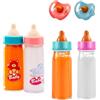 JINJUMEI 4 Pezzi Biberon Magico e 2 pezzi di nullini per bambole, Biberon Magico, il Liquido Scompare, Alimentazione Simulata, accessori per bambole, regali per bambini, dai 3 anni in su