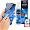 SUBTAN ScreenClean Set - 250 ml spray detergente + panno di pulizia premium 30 x 38 cm per smartphone, tablet, laptop e TV...
