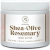 AROMATIKA Burro Corpo Karité-Olivo-Rosmarino 300 ml - Burro Corpo in Crema al Burro di Karité - Olio di Oliva & di Mandorle - Olio di Rosmarino - Idratante Corpo - Cura della Pelle - Cura delle Mani
