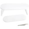 XRVRILE poggiamani per salone di bellezza, pieghevole cuscino poggiamani con pinzetta di precisione in acciaio inossidabile da 80 mm per manicure domestica e saloni di bellezza (bianco)