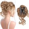SEGO Chignon Finto per Capelli con Clip Elastico Sintetica Ondulato Finti con Posticci Ciambella Messy Hair Bun 55 G #12T24