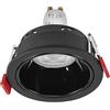 OSRAM Faretto da incasso LED Spot Set GU10 Press 4,5W Nero, 2700K Bianco caldo, Acciaio-plastica, incasso 35mm, set da 3