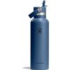Hydro Flask - Standard Flex Straw Cap 621 ml (21 oz) Bottle - Acciaio Inox, Ermetico, Compatibile con Portabicchieri - Isolato Freddo 24 Ore - Harbor Blue