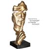 Casablanca modernes Design Casablanca - Scultura decorativa Silence Poly, colore oro, altezza 39 cm