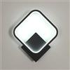 Osairous Applique da Parete LED Interno, 17W 1912LM Moderno Lampada da Parete Quadrato in Alluminio, Camera da Letto Lampade a Muro per Soggiorno, Corridoio, Scale, Bianco Freddo 6500K, Nero