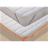 BIANCHERIAWEB Coprirete Letto Singolo Trapuntato, Coprimaterasso Anallergico Con Elastici, Made in Italy, 1 Piazza, 100% Poliestere, Imbottito, Lavabile, Colore Bianco