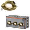 OSRAM Faretto da incasso a LED Spot Set, 4,9 W, 2700 K, faretto da soffitto 120°, ottone, orientabile, alluminio/plastica, set da 3