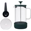 La Cafetière La Cafetiere Zero, Caffettiera francese da 8 tazze verde manico in vetro e base in silicone
