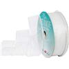 Morex Ribbon Wired 2,5 cm Nastro Chiffon con 22,9 m Bobina White