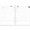 YHH Ricambio Agenda Giornaliera A5 2026-2027, Un Giorno per Pagina, 6 Fori, Planner con Divisori Mensili e Note, Agosto 2026 a Luglio 2027, Carta Bianca 90 gr