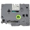 BROVACS 1 nastro adesivo bianco su trasparente, compatibile con Brother P-Touch TZ 115 TZe 115, 6 mm, OPA1111E