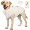 AOFITEE Smoking per cani di taglia grande, vestito formale per cani e cravatta, delicato per feste di nozze, camicia con papillon, abito da sposa per animali domestici, con collare staccabile per