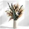 SUNXBUK Fiori Secchi Decorativi 100 Pezzi,Fiori Secchi Naturali per Vaso,Erba Della Pampas Decorative,Decorazione Tavolo,Erba di Pampa,Decorazione Soggiorno Matrimonio,Decorazioni Boho