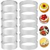 INNAL 12 Pezzi Anello Microforato Crostata 5cm 8cm Stampo Crostata Microforato in Acciaio Inox 430 Stampo Rotondo Forato Anelli Microforati per Crostate Pasticceria Mousse Pizze Muffin Torte