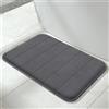 Yimobra Tappetino da bagno antiscivolo, 61 x 43 cm, super assorbimento d'acqua, spesso, lavabile in lavatrice, facile da asciugare, grigio scuro