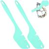 PQPO Set di 2 spatole in silicone per mixer e sbattitori compatibili con gli accessori per robot da cucina Kitchen Aid, utilizzabili con fruste piatte, fruste a mano e ganci per impastare (verde menta)