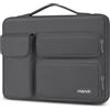 MOSISO 13.3 pollici Custodia Laptop Porta, 13-13.3 pollici Borsa PC Compatibile con MacBook Air/Pro 13 / Pro 14, HP Dell ASUS Lenovo, Lato Aperto Borse con 2 Alzato & 1 Tasche Patta, Grigio Alba