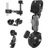 NEOSOU Morsetto per bastone da selfie per moto Insta360 X5 X4/GoPro/Pocket3/DJI Osmo Action/Osmo 360/Nano, manubrio della bicicletta della bici/asta di estensione/coda/guida del sedile/tubo/kit di