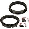 tomzz Audio 2857-003 Cavo adattatore anelli altoparlanti compatibile con VW Golf 6 7 Passat Polo Up Beetle Seat Arosa Mii Toledo Skoda Roomster City Go per altoparlanti DIN 165mm
